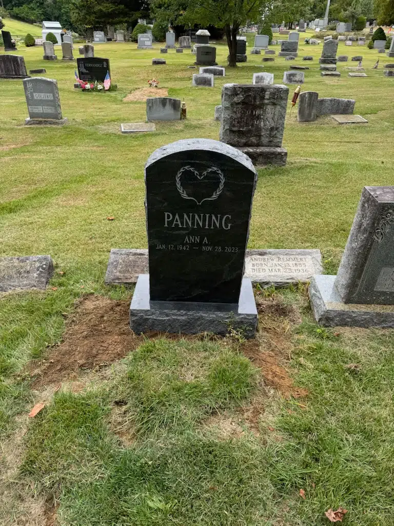 Granite Upright Headstone hand-carved by Upright Headstone Shop in NJ — image 2