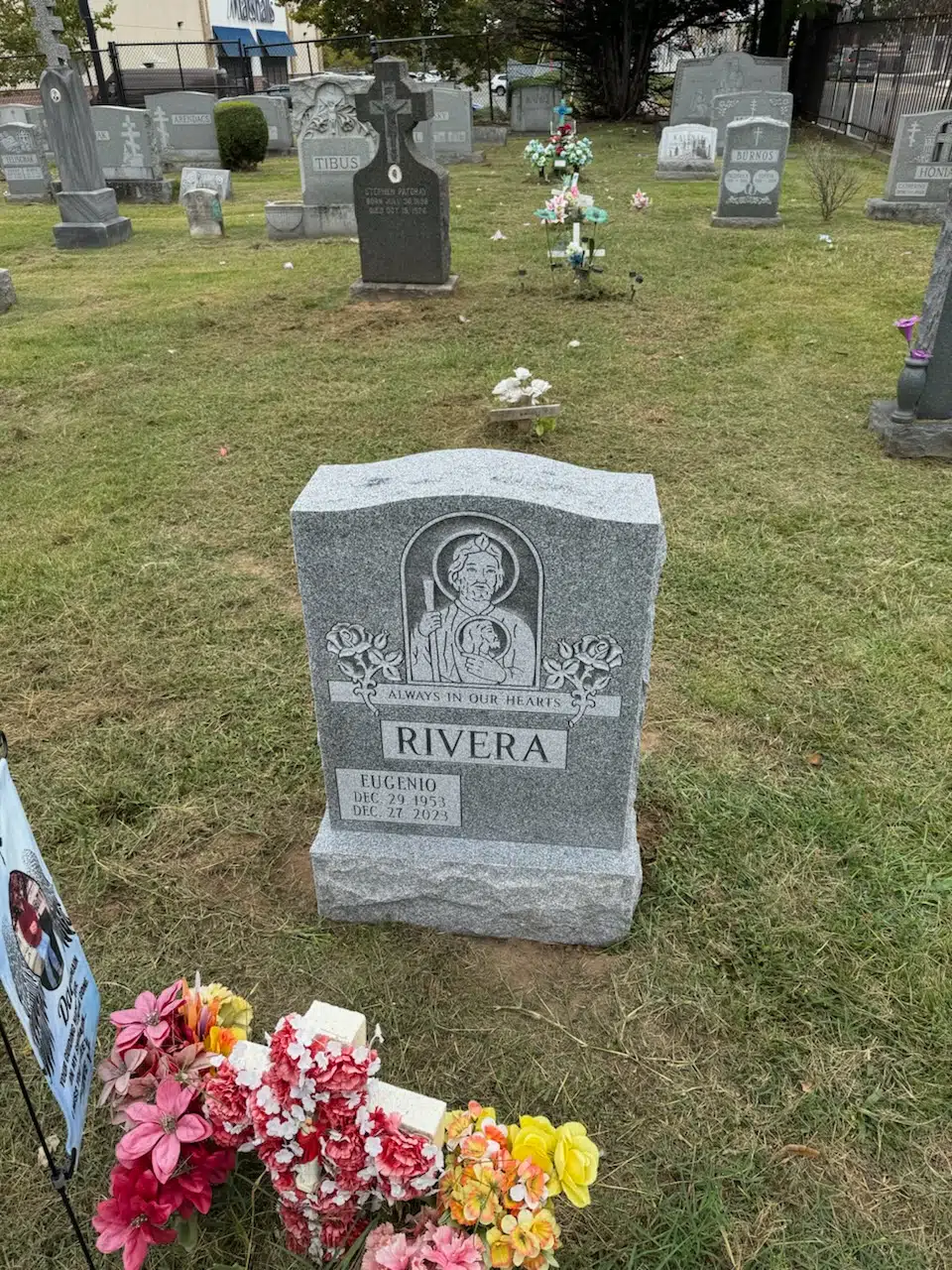 Granite Upright Headstone hand-carved by Upright Headstone Shop in NJ — image 4
