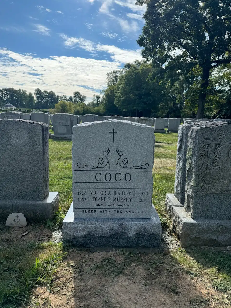 Granite Upright Headstone hand-carved by Upright Headstone Shop in NJ — image 6