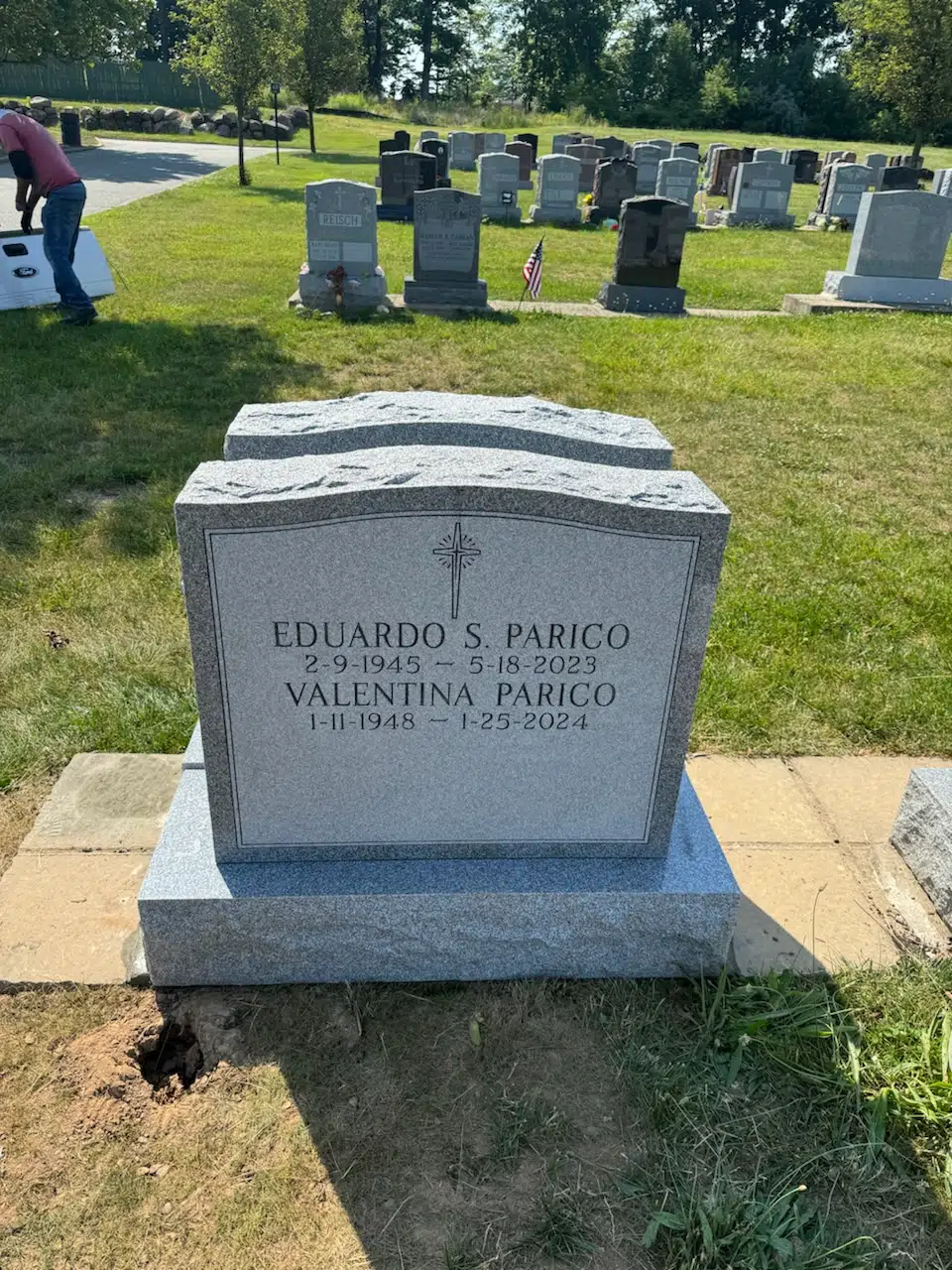 Granite Upright Headstone hand-carved by Upright Headstone Shop in NJ — image 3